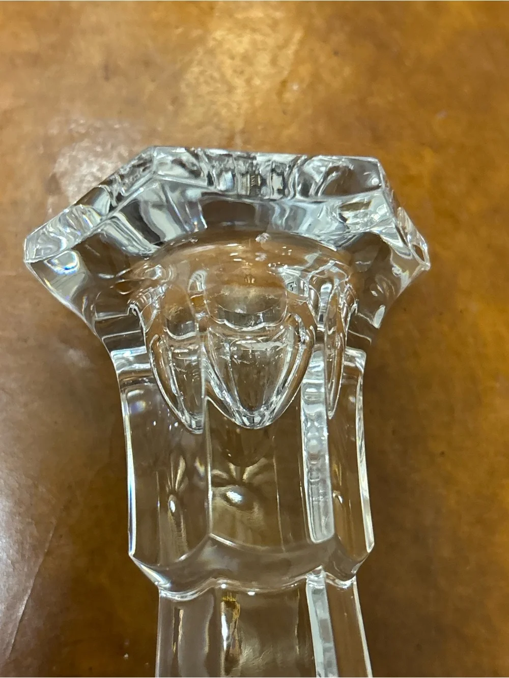 Two beautiful crystal glass Miller Rogaska candle sticks